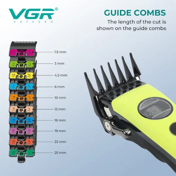 ماشین اصلاح موی سر و صورت شارژی وی جی ار مدل V-880C - تصویر 3