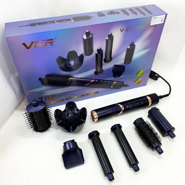 سشوار برسدار حالتدهنده 1400وات وی جی ار مدل V-477 7in1 - تصویر 5