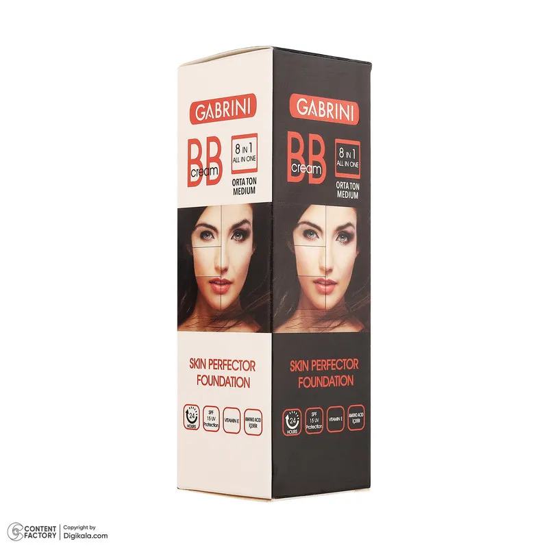 کرم پودر BB مایع SPF 15 کابرینی مدل 8IN1 مناسب برای انواع پوست حجم 50 میلیلیتر - تصویر 4
