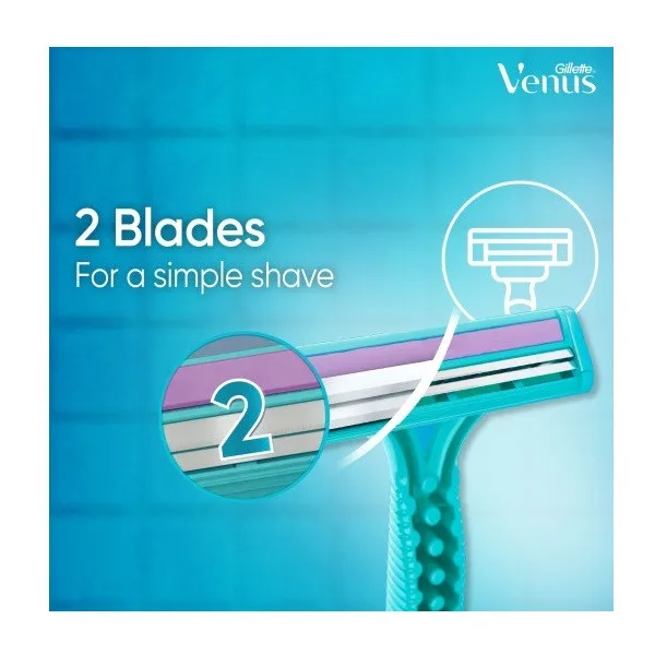 خود تراش ژیلت مدل  Simply Venus بسته 12 عددی  - تصویر 3