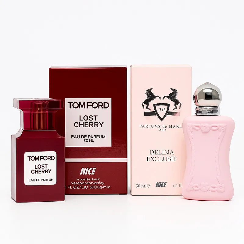عطر جیبی زنانه نایس مدل مارلی دلینا و تام فورد لاست چری با رایحه گرم حجم 30 میلیلیتر بسته دو عددی - تصویر 2