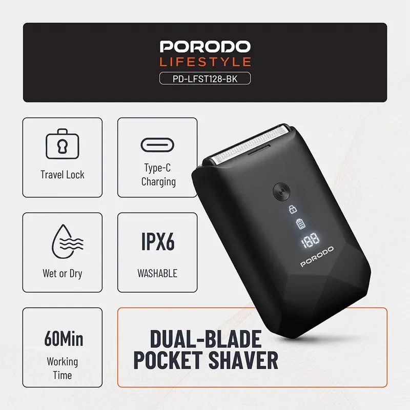 ماشین اصلاح موی صورت شارژی پرودو مدل ‎PDLFST128BK - تصویر 2
