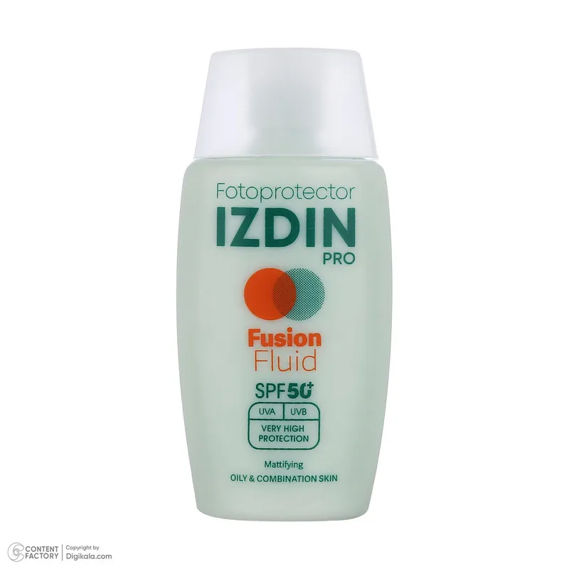 فلوئید ضد آفتاب بی‌رنگ صورت و گردن ایزدین پرو SPF 50 مدل Safe Eye Tech محافظ در برابر اشعه UVA و UVB ‌مناسب برای پوست چرب و مختلط حجم 50 میلی‌لیتر - تصویر 4