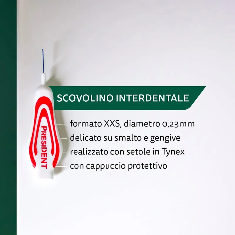 مسواک بین دندانی پرزیدنت مدل XXS 0.23mm بسته 4 عددی - تصویر 2