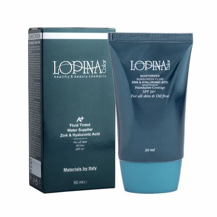 فلوئید ضد آفتاب رنگی صورت لوپینا کالر SPF 50 مدل strong coverage ‌محافظ UVA ،UVB و PA+++ مناسب برای انواع پوست‌ حجم 50 میلی‌لیتر - تصویر 2