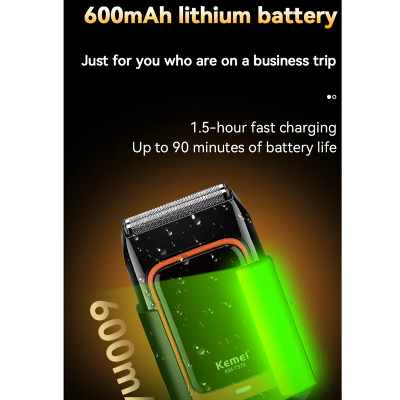 ماشین اصلاح موی صورت شارژی کیمی مدل KM-T375 - تصویر 2