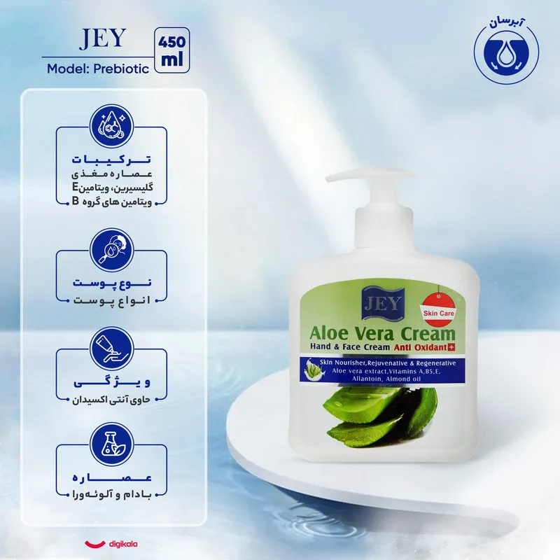 کرم جوانساز دست و صورت جی مدل Anti Oxidant مناسب برای انواع پوست حجم 450 میلی لیتر مجموعه 2 عددی - تصویر 2