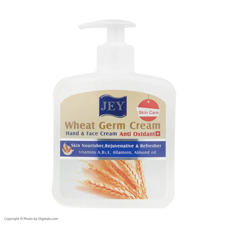 کرم مرطوبکننده دست و صورت جی مدل Wheat-Germ مناسب برای انواع پوست حجم 450 میلی لیتر مجموعه 2 عددی - تصویر 4