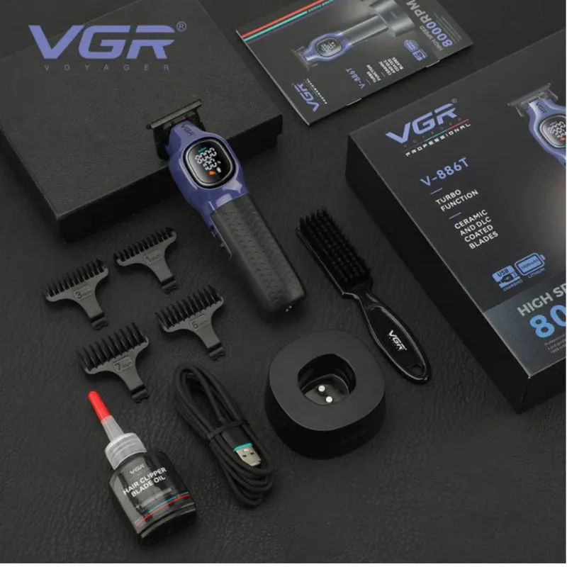 ماشین اصلاح موی سر و صورت شارژی وی جی ار مدل V-886T - تصویر 4