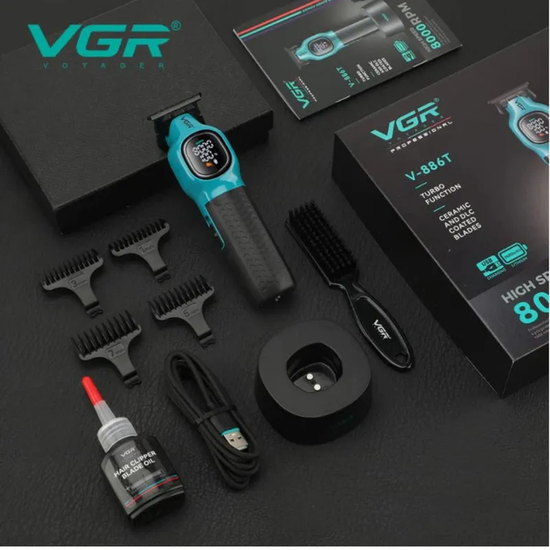 ماشین اصلاح موی سر و صورت شارژی وی جی ار مدل V-886T - تصویر 6