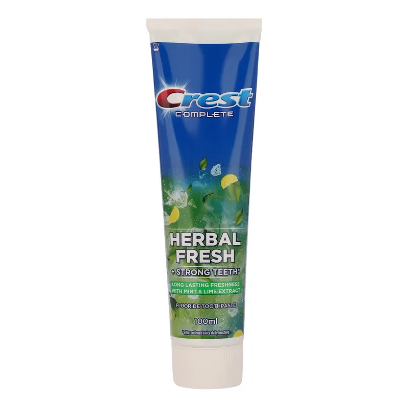 خمیر دندان کاهش دهنده پلاک دندان کرست مدل HERBAL FRESH حجم 100 میلی‌لیتر