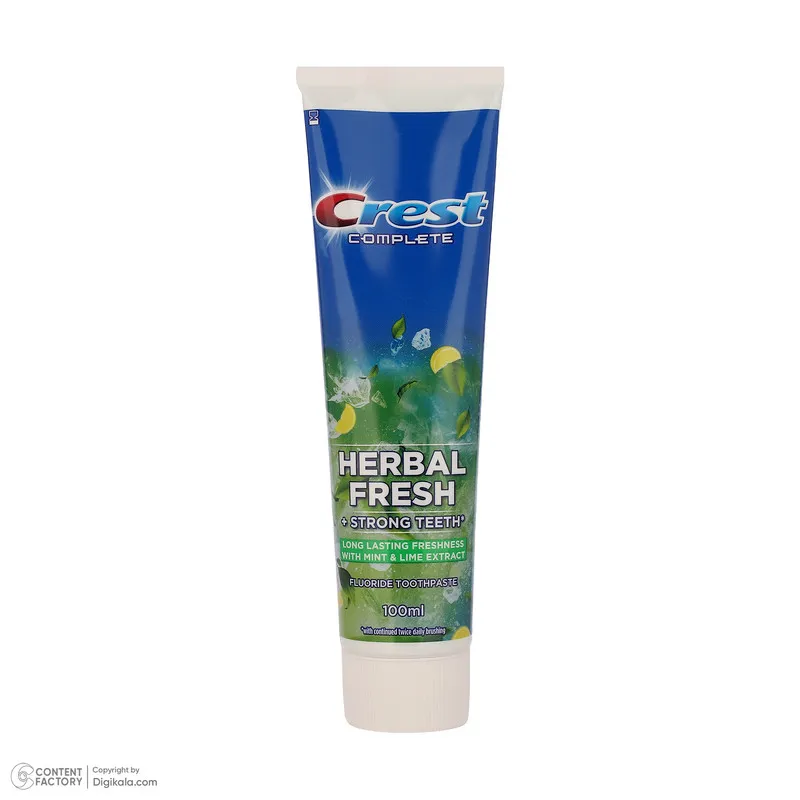 خمیر دندان کاهش دهنده پلاک دندان کرست مدل HERBAL FRESH حجم 100 میلی‌لیتر - تصویر 4