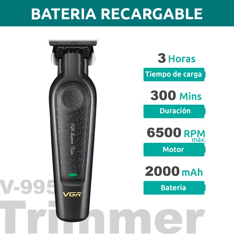 ماشین اصلاح موی سر و صورت شارژی وی جی ار مدل V-197 & 995 مجموعه 2 عددی - تصویر 2
