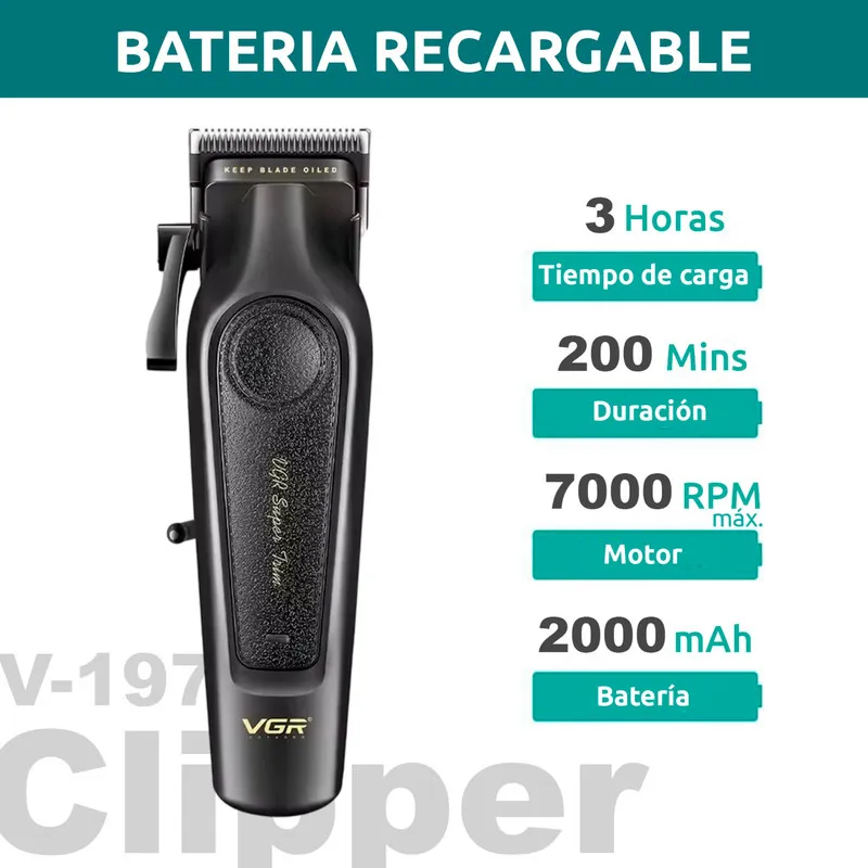 ماشین اصلاح موی سر و صورت شارژی وی جی ار مدل V-197 & 995 مجموعه 2 عددی - تصویر 4