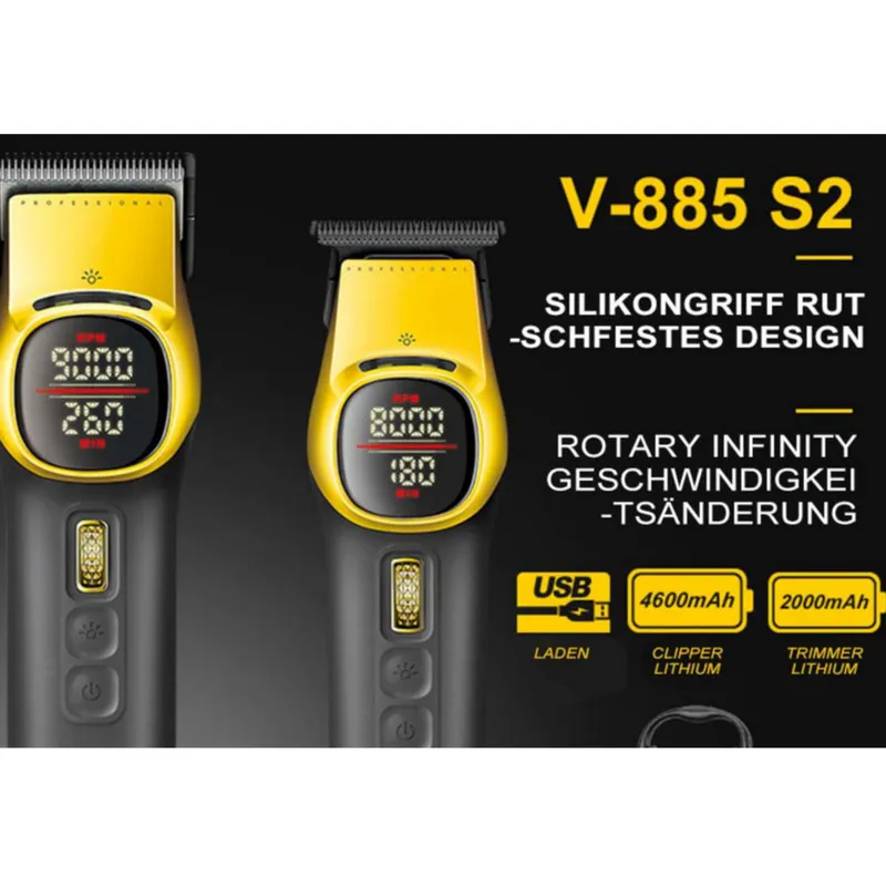 ماشین اصلاح موی سر و صورت شارژی وی جی ار مدل V-885 S2 مجموعه 2 عددی - تصویر 4