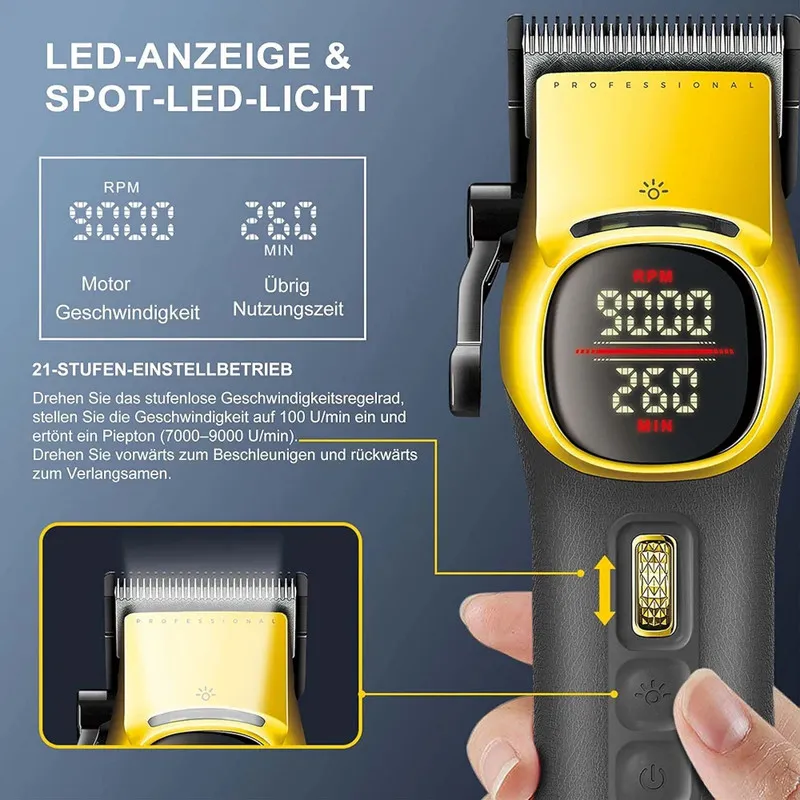 ماشین اصلاح موی سر و صورت شارژی وی جی ار مدل V-885 S2 مجموعه 2 عددی - تصویر 5