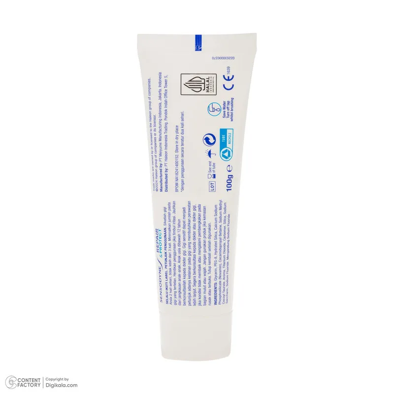 خمیر دندان کاهش دهنده پلاک دندان سنسوداین مدل REPAIR & PROTECT وزن 100 گرم - تصویر 2