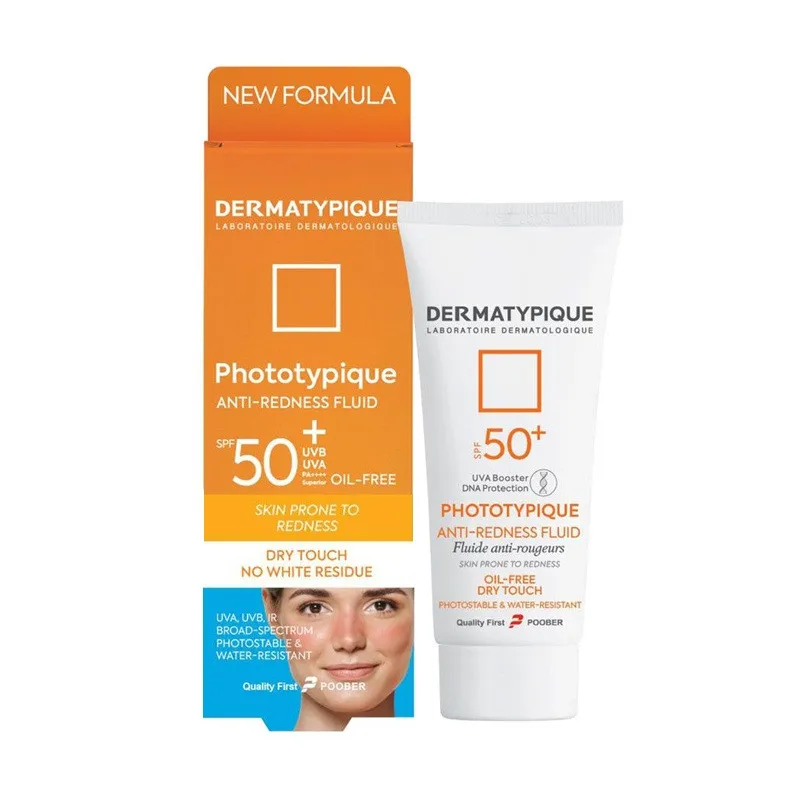 فلوئید ضدآفتاب بی رنگ درماتیپیک SPF 50 مدل Anti Redness محافظ UVA ،UVB مناسب برای انواع پوست حجم 40 میلیلیتر - تصویر 2