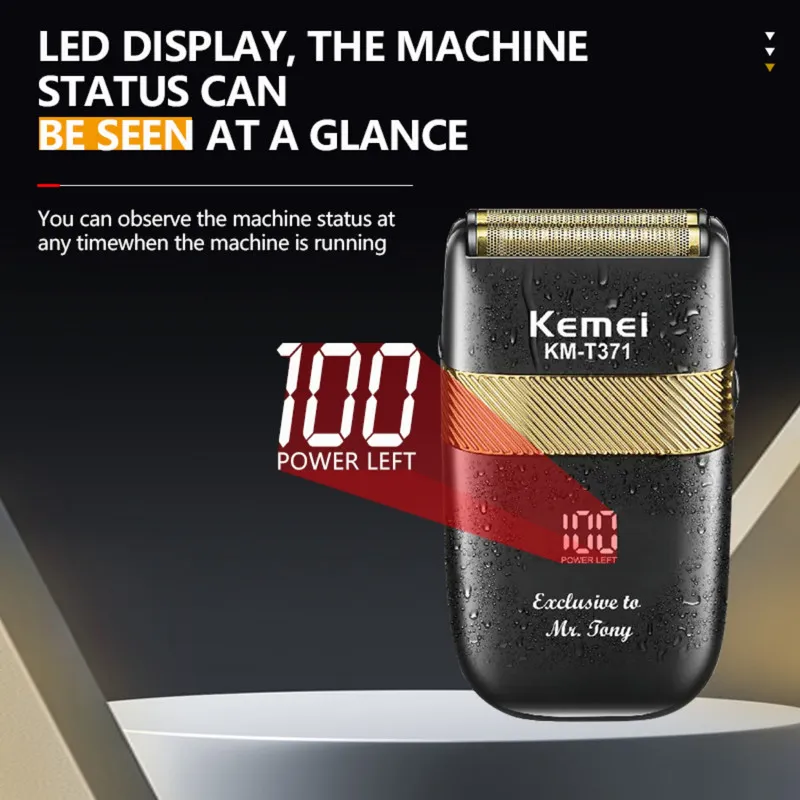 ماشین اصلاح موی صورت شارژی کیمی مدل KM-T371 - تصویر 2