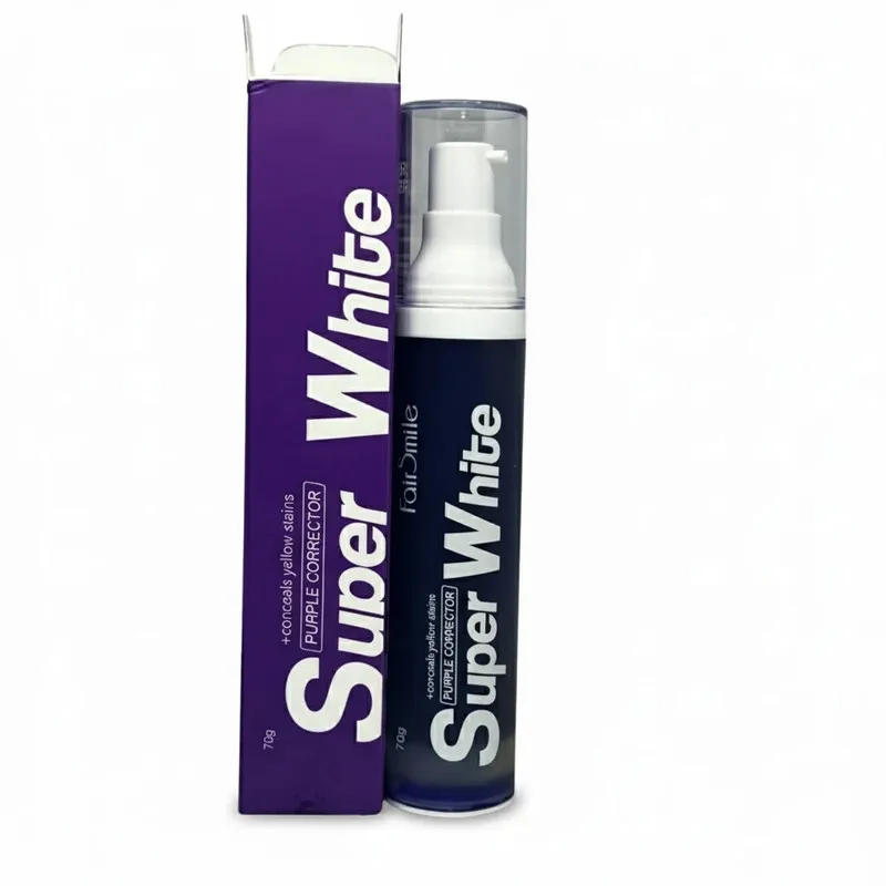 خمیر دندان سفید کننده سوپر وایت مدل PURPLE corrector با طعم نعنا حجم 70 میلی لیتر - تصویر 2