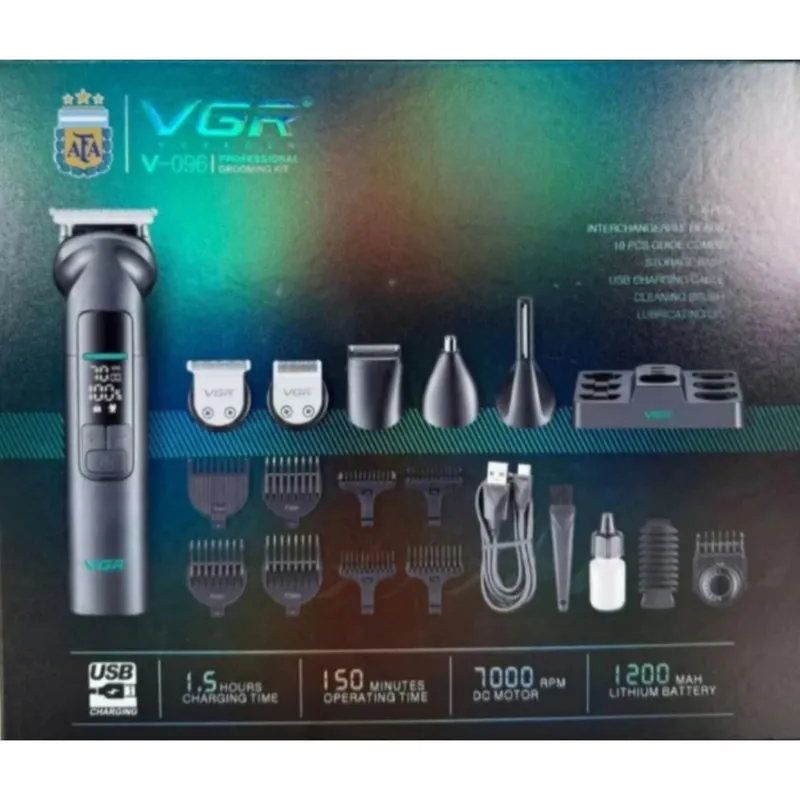 ماشین اصلاح موی سر و صورت شارژی وی جی ار مدل V-096 - تصویر 4