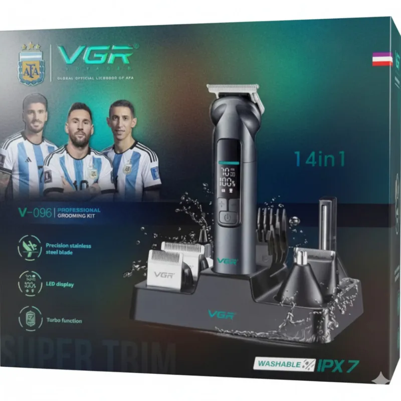 ماشین اصلاح موی سر و صورت شارژی وی جی ار مدل V-096 - تصویر 5