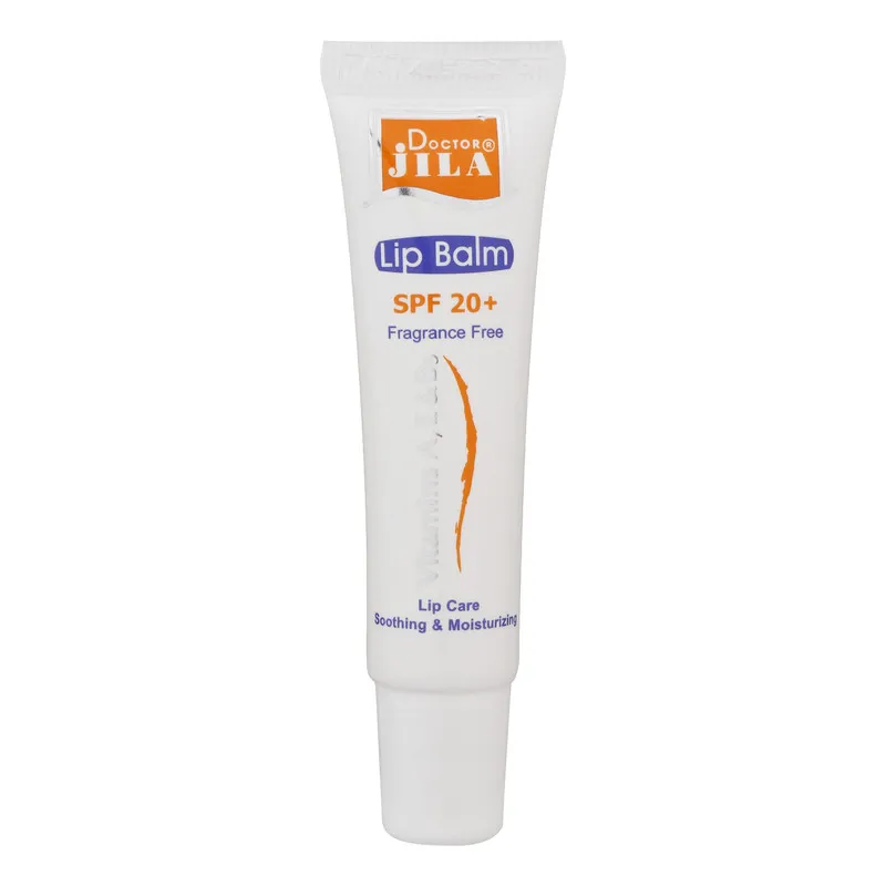 بالم لب نرمکننده و مرطوبکننده دکتر ژیلا مدل w01 با SPF 20، حاوی ویتامین A و E، روغن آووکادو و جوجوبا، محافظت در برابر اشعه UV و بدون الکل، وزن 12 گرم، مناسب رفع ترک لب