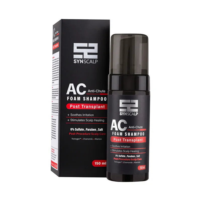 شامپو فوم پس از کاشت مو ساین اسکالپ مدل AC مناسب برای موهای کاشته شده حجم 150 میلی لیتر - تصویر 3