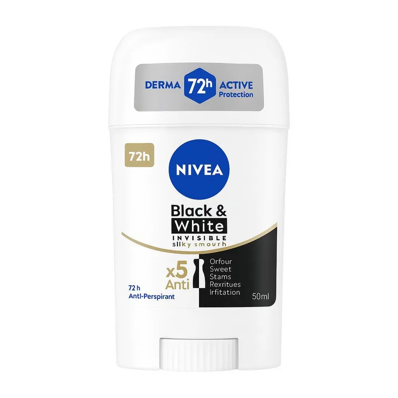 استیک ضد تعریق زنانه نیوا مدل Black & White Invisible Silky Smooth حجم 50 میلی لیتر - تصویر 2