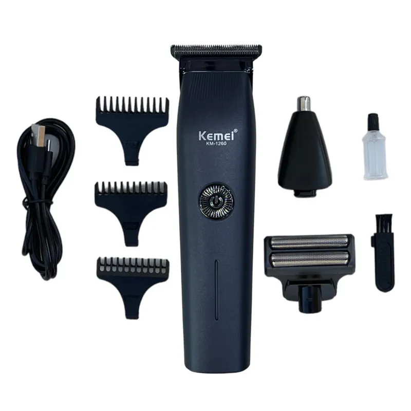 ست ماشین اصلاح موی صورت و بدن شارژی کیمی مدل KM-1260 - تصویر 2