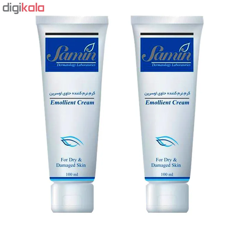 کرم نرم کننده ثمین مدل emollient حجم 100 میلی لیتر مجموعه 2 عددی - تصویر 2