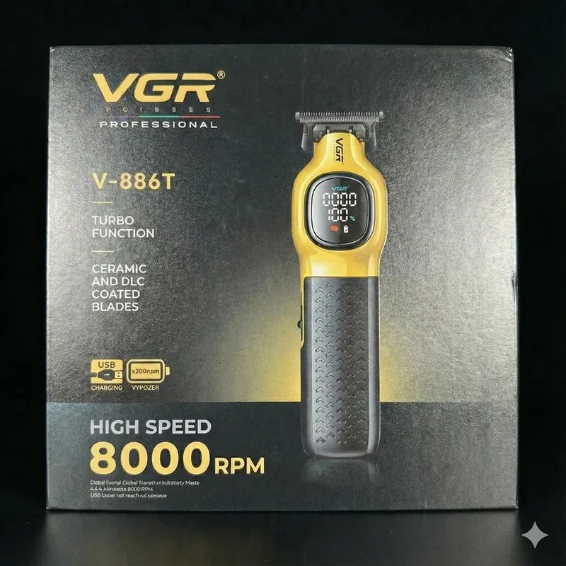 ماشین اصلاح موی سر و صورت شارژی وی جی ار مدل 886T - تصویر 5