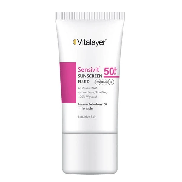 فلوئید ضد آفتاب بیرنگ ویتالیر، spf 50، مدل 0128، مناسب پوست های حساس با حجم 50 میلیلیتر، ضد حساسیت، محافظتکننده در برابر اشعههای UVA و UVB، دارای فرمولاسیون دی اکسید تیتانیوم و - نمای 5