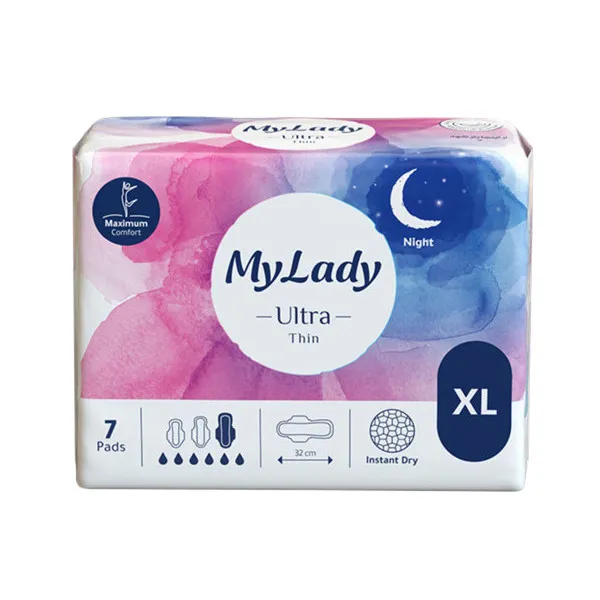 نوار بهداشتی بالدار نازک روز و شب مای لیدی مدل Instant Dry سایز خیلی بزرگ چهار بسته 7 عددی - تصویر 3