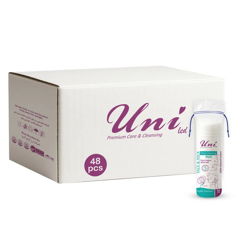 پد پاک‌کننده آرایش صورت یونی لد مدل Ultra Soft چهل و هشت بسته 80 عددی