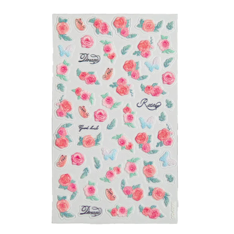 برچسب لنز ناخن مدل گل کد 5D-0366