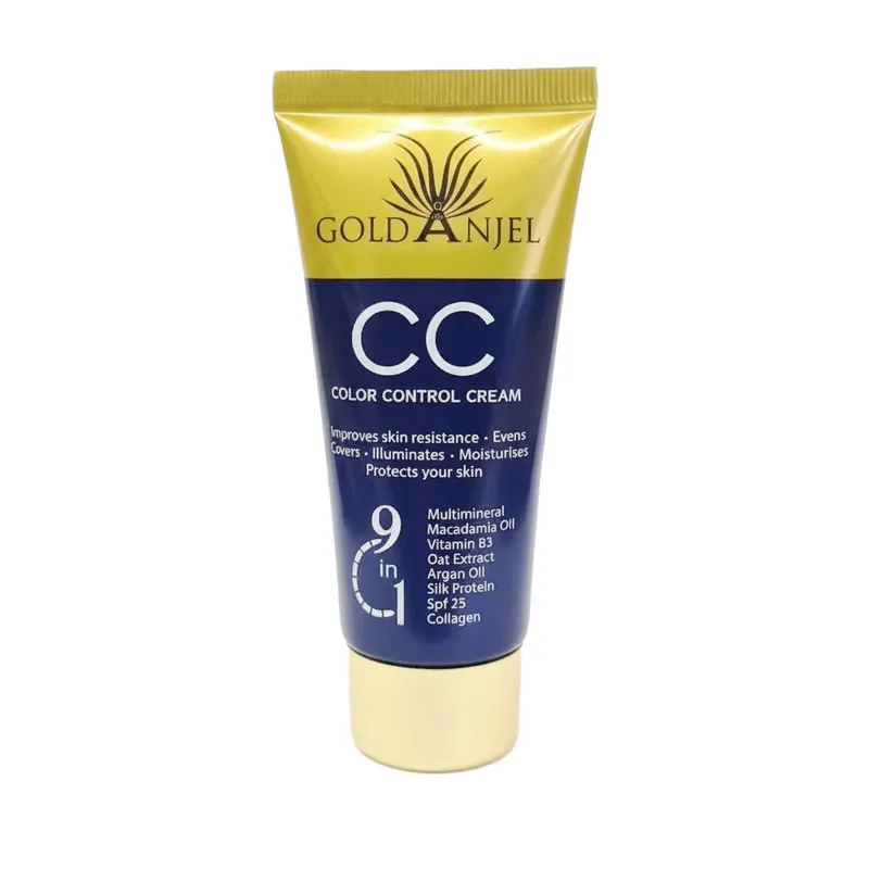 کرم پودر CC مایع SPF 25 گلد آنجل مدل Color Control شماره 03 مناسب برای انواع پوست حجم 60 میلیلیتر - تصویر 2