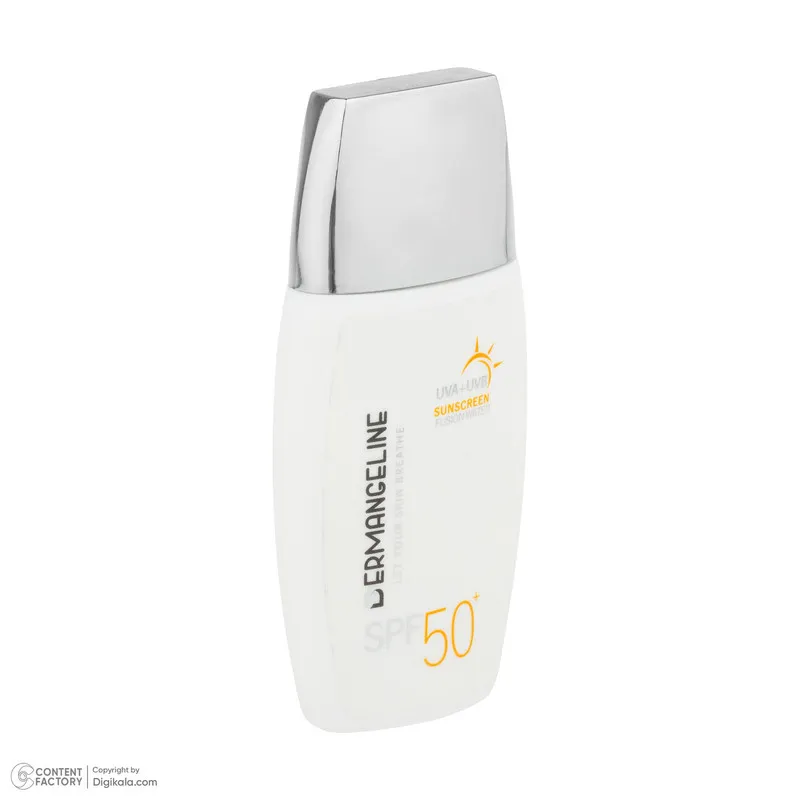 کرم ضد آفتاب بیرنگ صورت درمنجلین SPF 50 مدل Fusion Water محافظ در برابر اشعه UVA و UVB مناسب برای انواع پوست حجم 50 میلیلیتر - تصویر 4