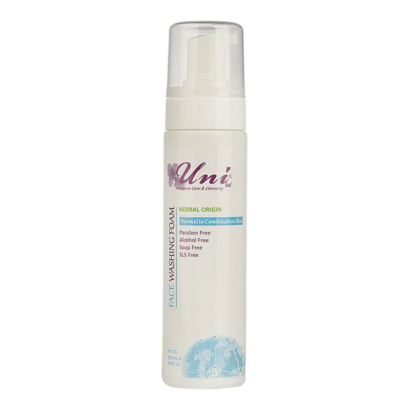 فوم پاک کننده آرایش یونی لد مدل Normal And Combination Skin حجم 200 میلی لیتر