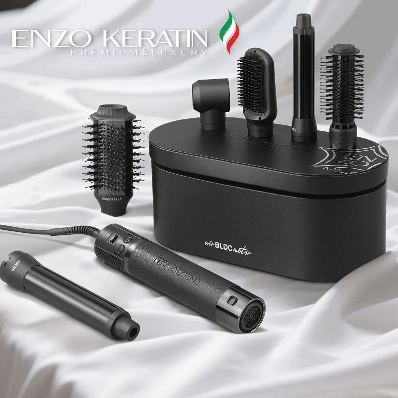 سشوار برس‌دار حرفه ای 1400 وات انزو پروفیشینال مدل KERATIN B1 - تصویر 2