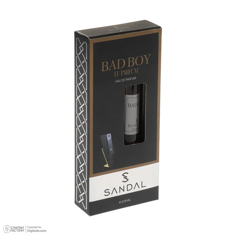 عطر جیبی مردانه صندل مدل Bad boy با رایحه خنک حجم 25 میلیلیتر - تصویر 3