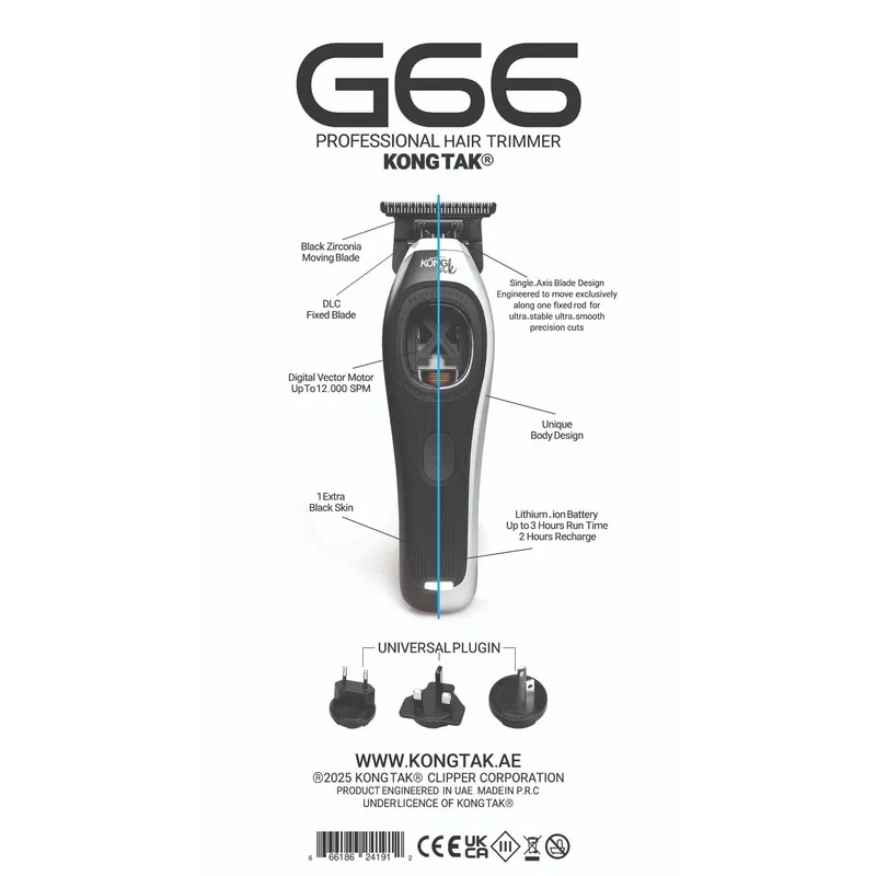 ماشین اصلاح موی سر و صورت شارژی کنگ تک مدل G66 - تصویر 5