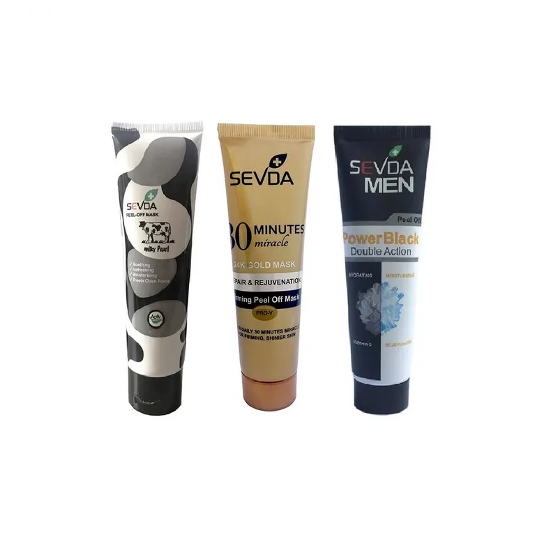 مجموعه 3 عددی ماسک صورت سودا مدل gold and black and milk حجم کل 300 میلیلیتر مناسب انواع پوست، حاوی ویتامین E و B5، مرطوبکننده و شفافکننده پوست، فاقد حساسیت، مناسب خانمها و آقایان