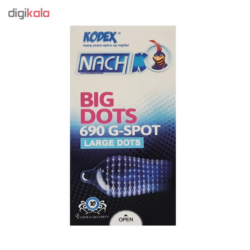 کاندوم ناچ کدکس مدل BIG DOTS مجموعه 12 عددی - تصویر 2