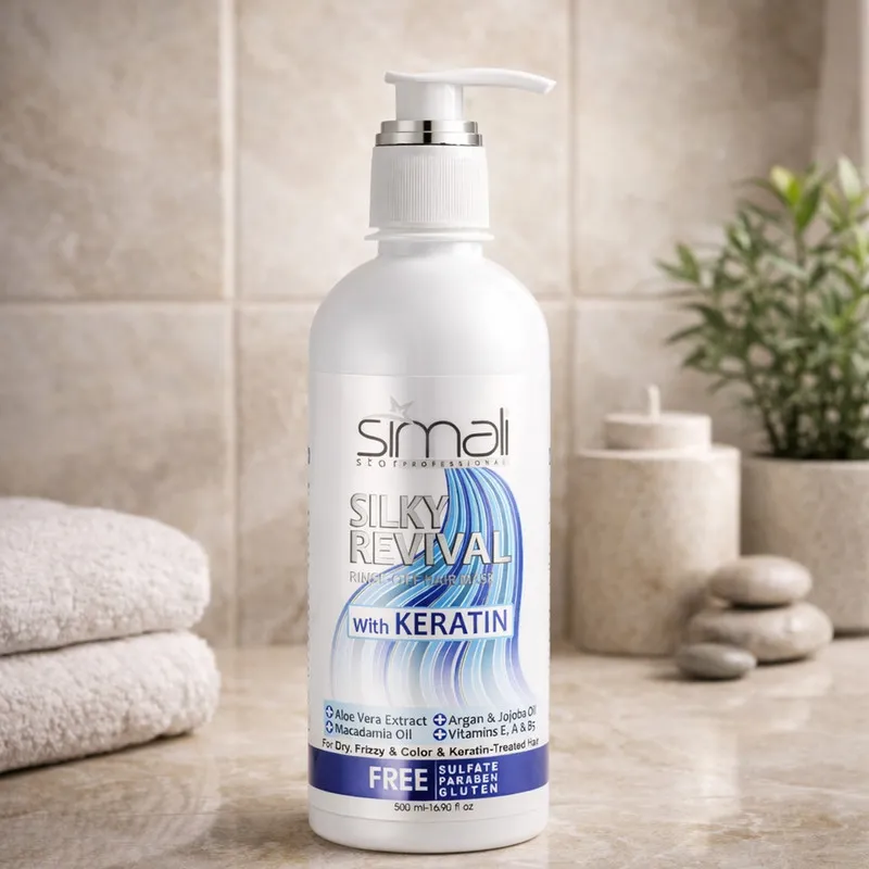 ماسک مو نرمکننده سیمالی استار مدل Silky Revival مناسب برای موهای خشک، وز و کراتین شده حجم 500 میلیلیتر - تصویر 3
