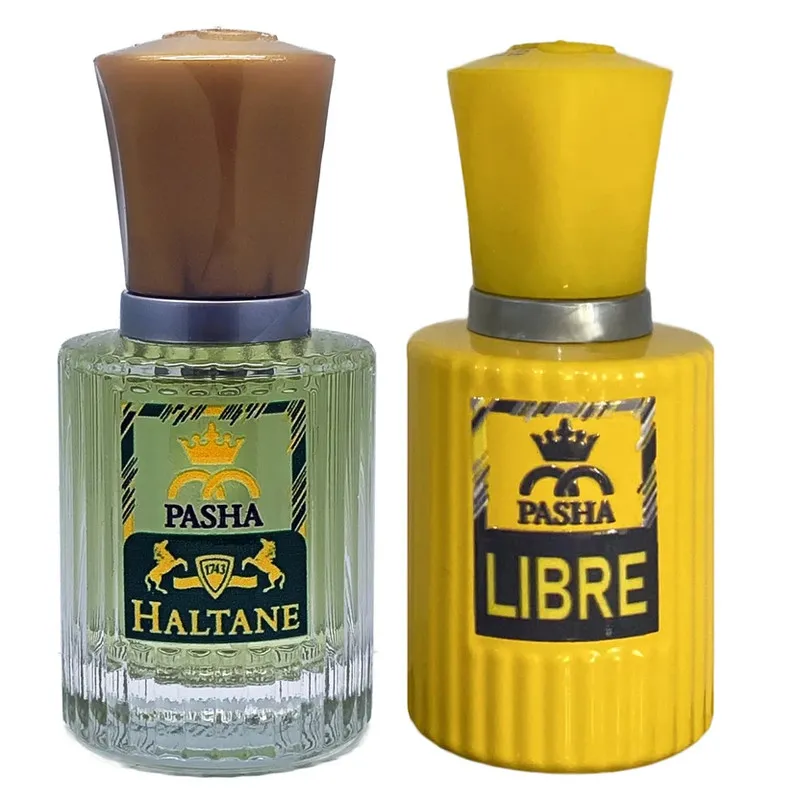 عطر جیبی پاشا مدل هالتان و لیبر با رایحه گرم حجم 30 میلیلیتر بسته 2 عددی