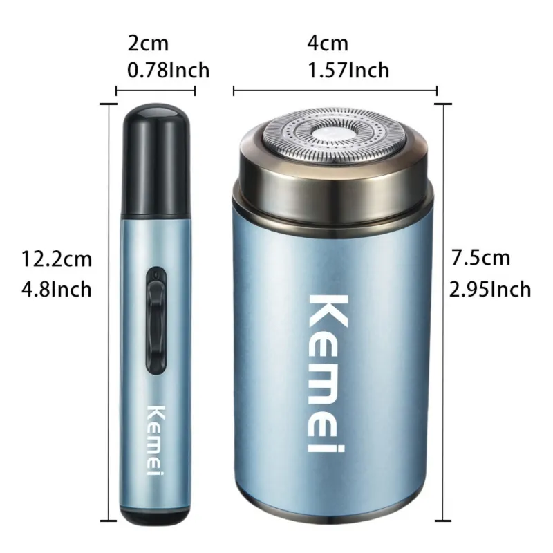 ماشین اصلاح موی صورت شارژی کیمی مدل KM-T390 3in1 مجموعه 2 عددی - تصویر 2