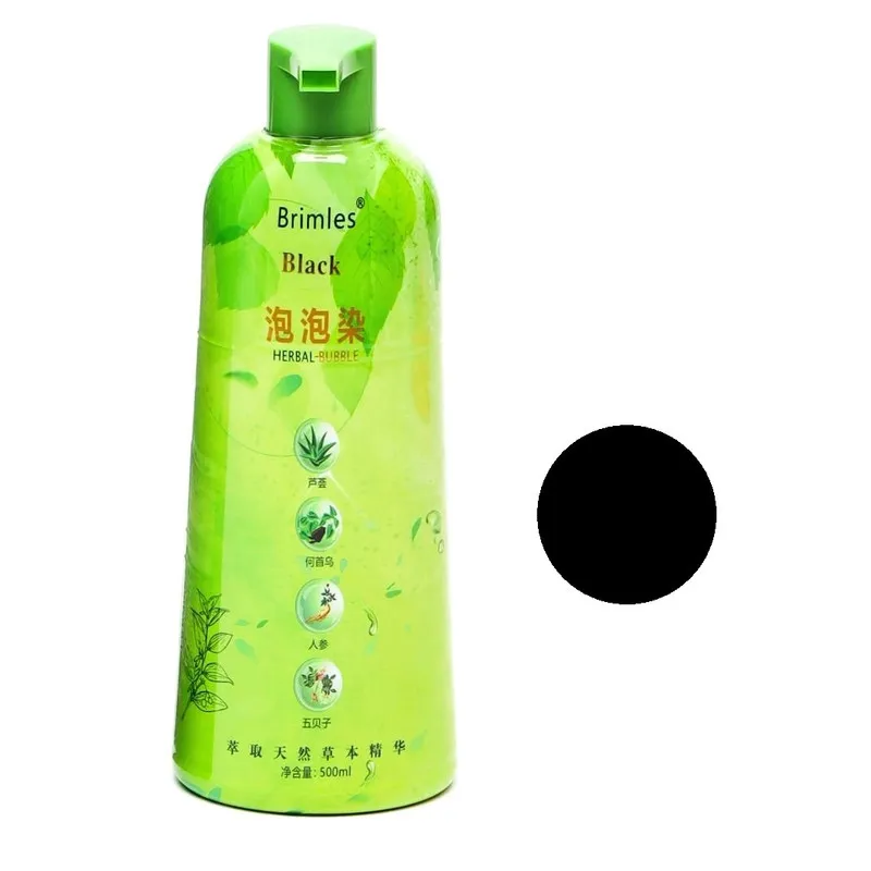 شامپو رنگ مو بریملس مدل herbal babbel رنگ مشکی حجم ۵۰۰ میلی لیتر