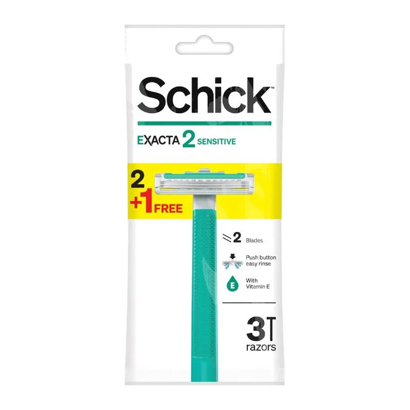 خود تراش شیک مدلEXACTA 2 SENSITIVEبسته 3 عددی - تصویر 2