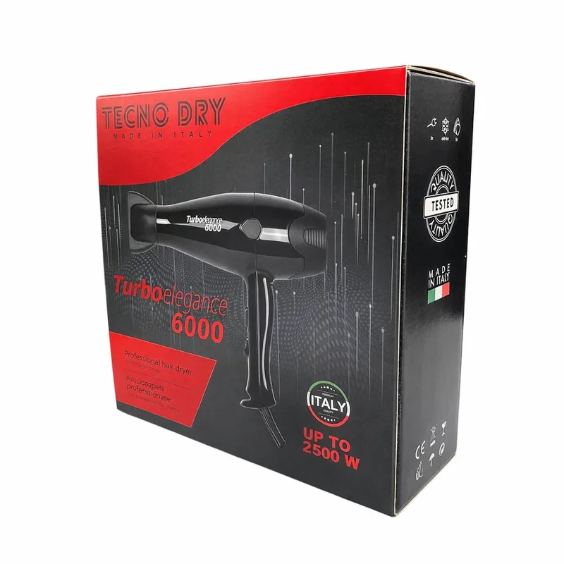 سشوار حرفهای 2500 وات تکنو درای مدل Turbo Elegance 6000 - تصویر 2